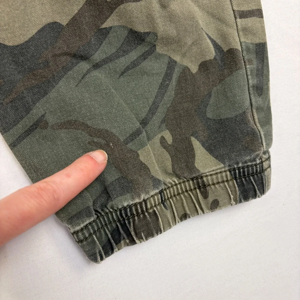 Wrangler Boys Camo Cargo‎ Jogger Canvas Pants Green Camouflage Size 14 Regular